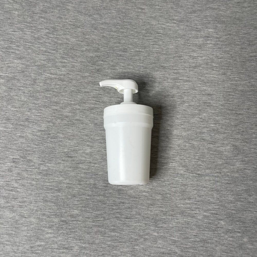 Reusable White Plastic Soap and Lotion Dispenser for Car Cup Holder